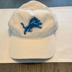Detroit Lions White and Blue Sports Cap